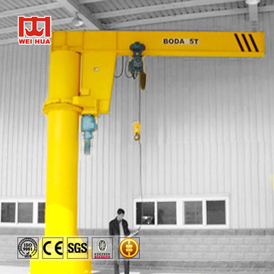 Medium Sized 1000 kg Industrial Jib Crane Floor Mounted Remote Control