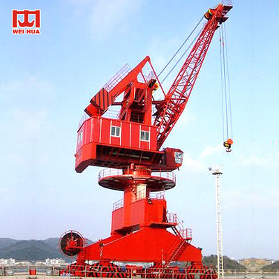 40 tonnellate - 60 Ton Lattice Boom Harbour Portal Jib Crane Cabin Control