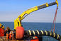 Guindaste de convés marítimo de controle remoto com lança articulada 10 toneladas personalizado